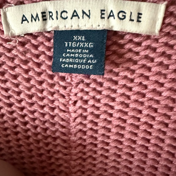 American Eagle Outfitters Dusty Rose V-Neck Sweater - Picture 2 of 3